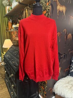 Women’s Red Mock Neck Sweater